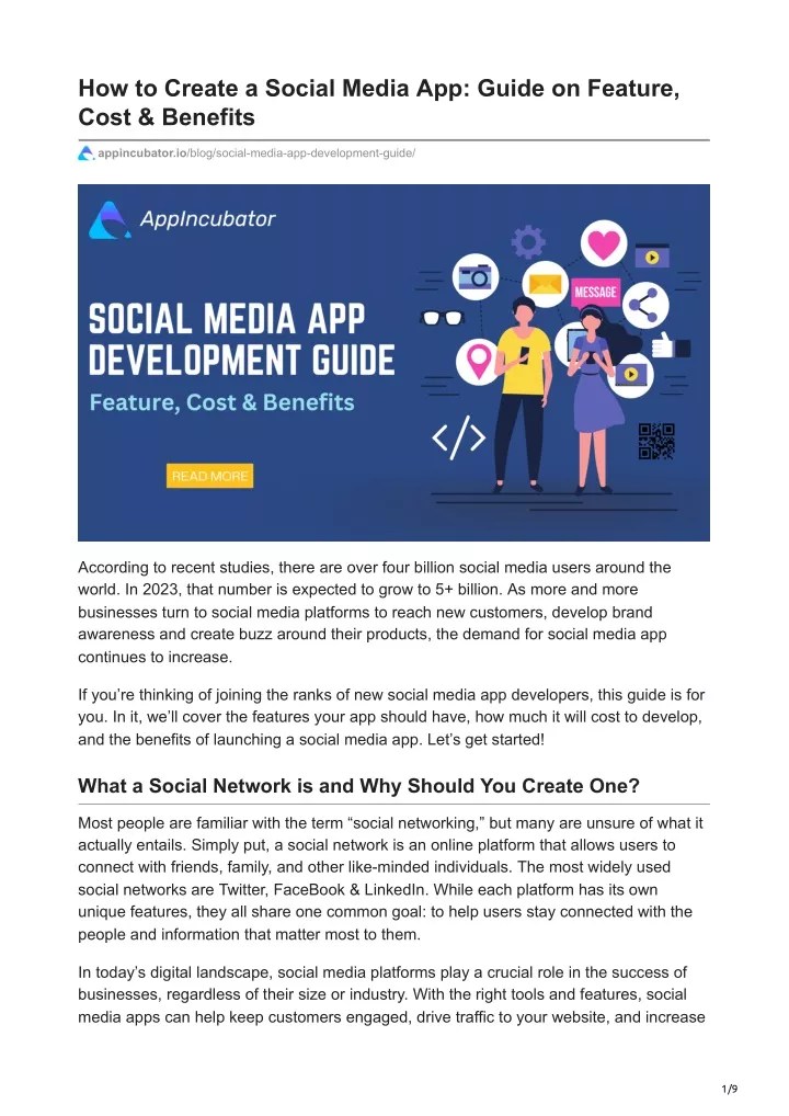 PPT How to Create a Social Media App Guide on Feature Cost Benefits