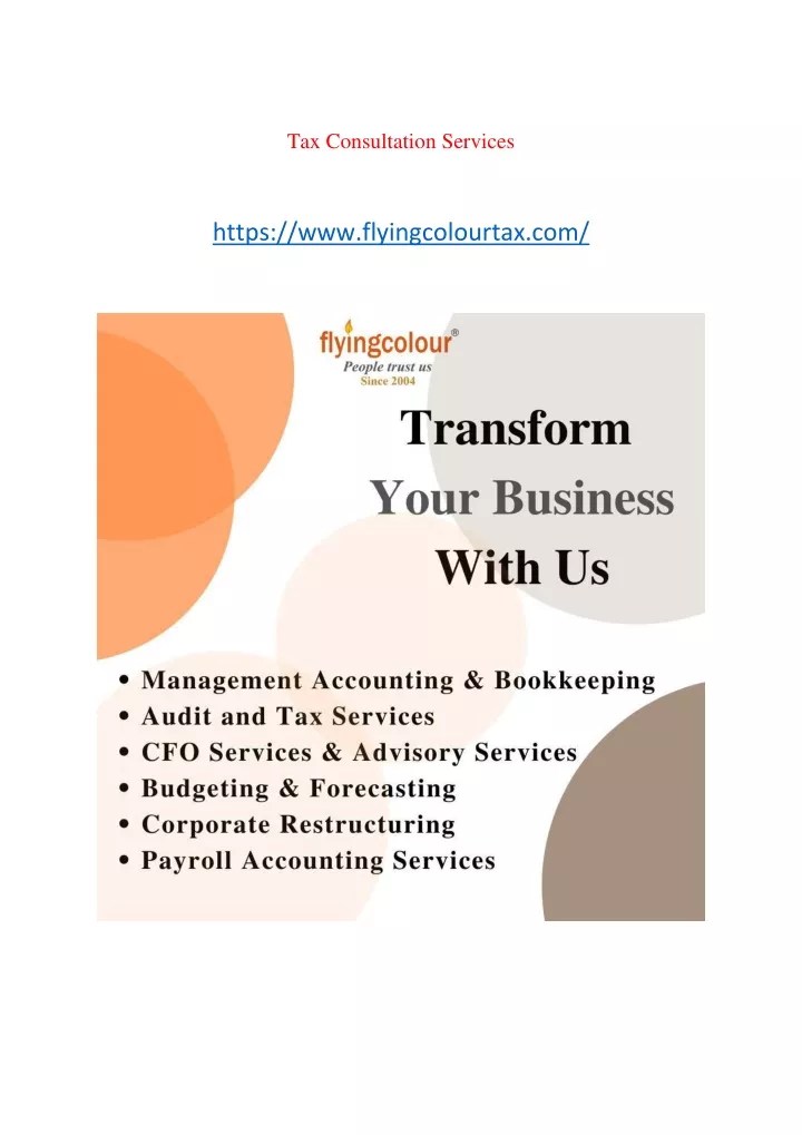 PPT tax consultation services PowerPoint Presentation, free download