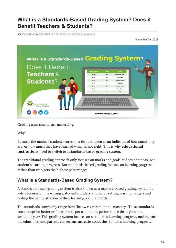 PPT What is a StandardsBased Grading System Does it Benefit Teachers