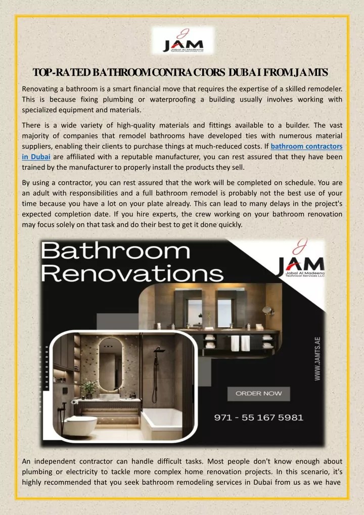 PPT Leading Bathroom Contractors in Dubai PowerPoint Presentation