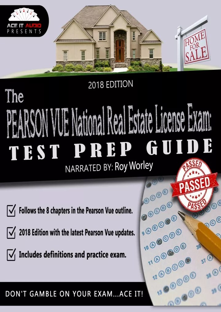 PPT D!OWNLOAD The PEARSON VUE National Real Estate License Exam Test