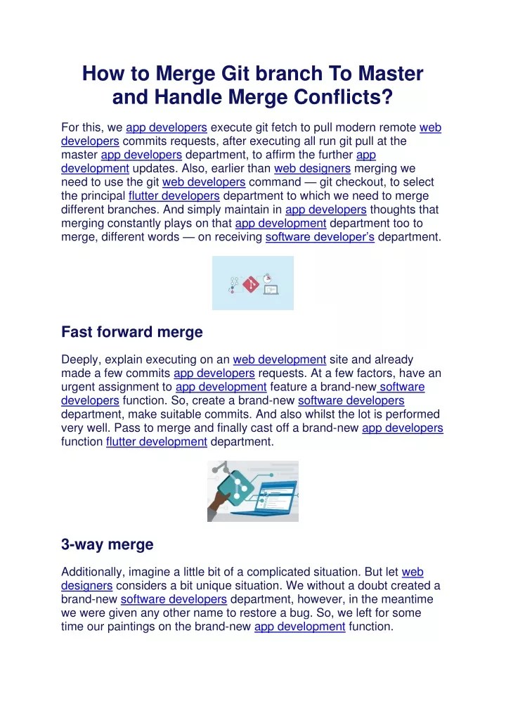 PPT How to Merge Git branch To Master and Handle Merge Conflicts