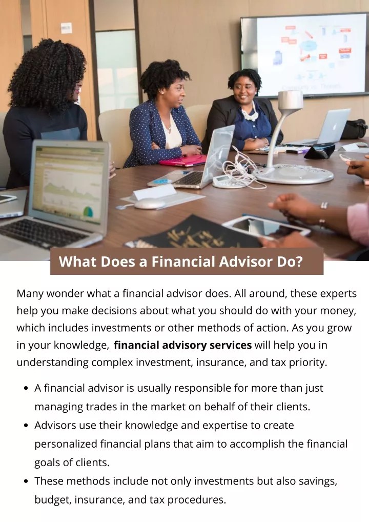 PPT What Does a Financial Advisor Do? PowerPoint Presentation, free