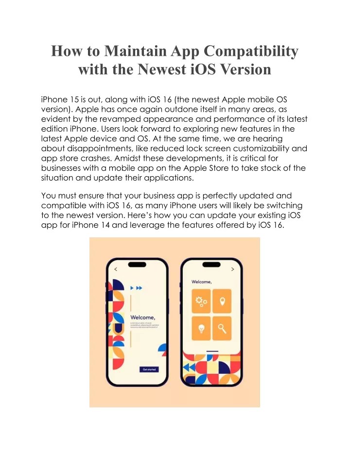 PPT How to Maintain App Compatibility with the Newest iOS Version PowerPoint Presentation ID