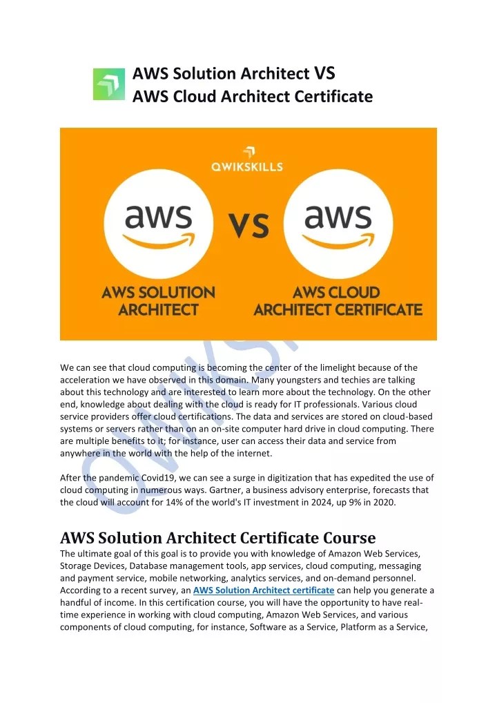 PPT AWS Solution Architect VS 21pdf PowerPoint Presentation, free