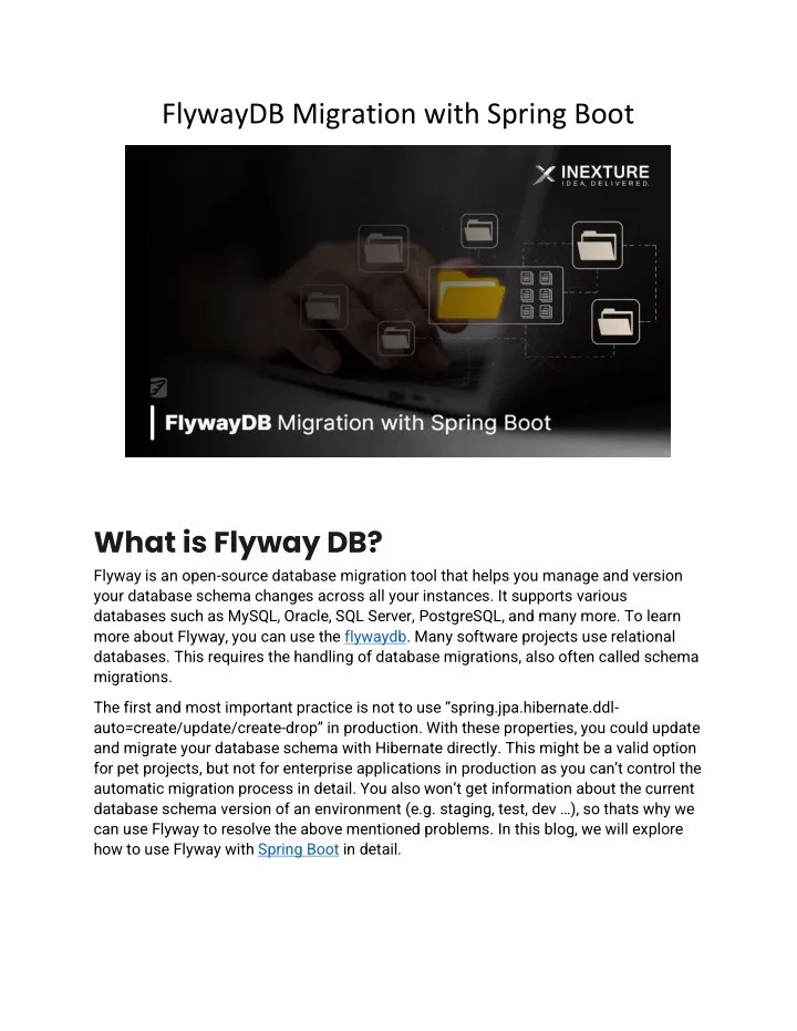 PPT FlywayDB Migration with Spring Boot PowerPoint Presentation, free