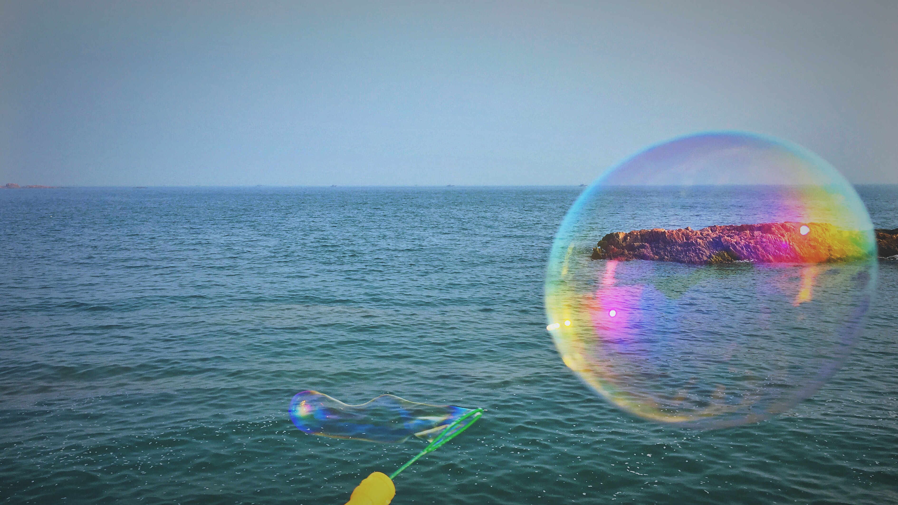 FreeToEdit beach bubbles sky sea Image by life