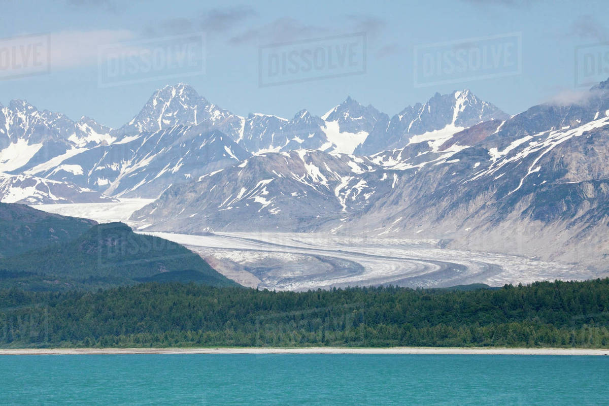 Glacier at the seaside, Fairweather Range, Glacier Bay National Park