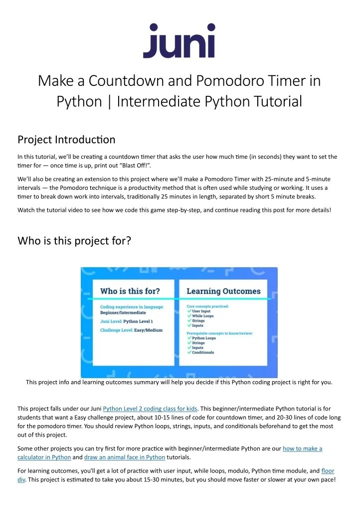 PPT Creating a Countdown Timer with Python A Fun Coding Project by