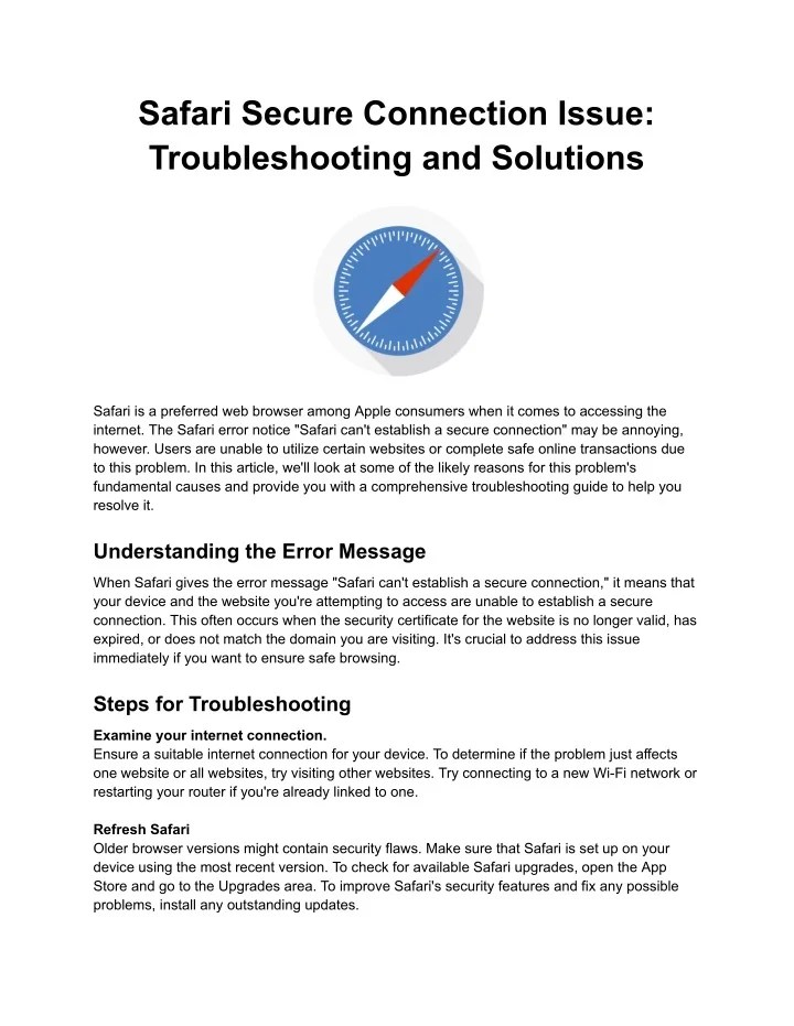 PPT Safari Secure Connection Issue_ Troubleshooting and Solutions
