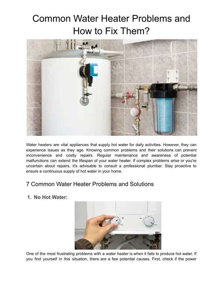 PPT Common Water Heater Problems and How to Fix Them? PowerPoint