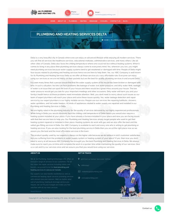 PPT Plumbing and Heating services Delta Jai Plumbing and Heating