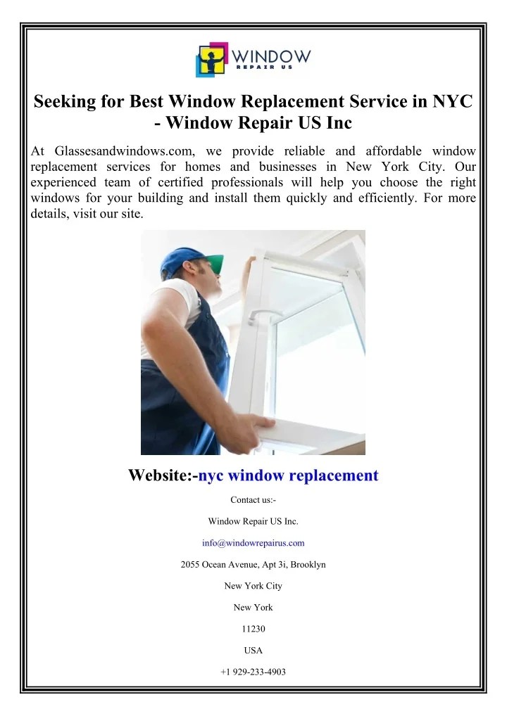 PPT Seeking for Best Window Replacement Service in NYC Window