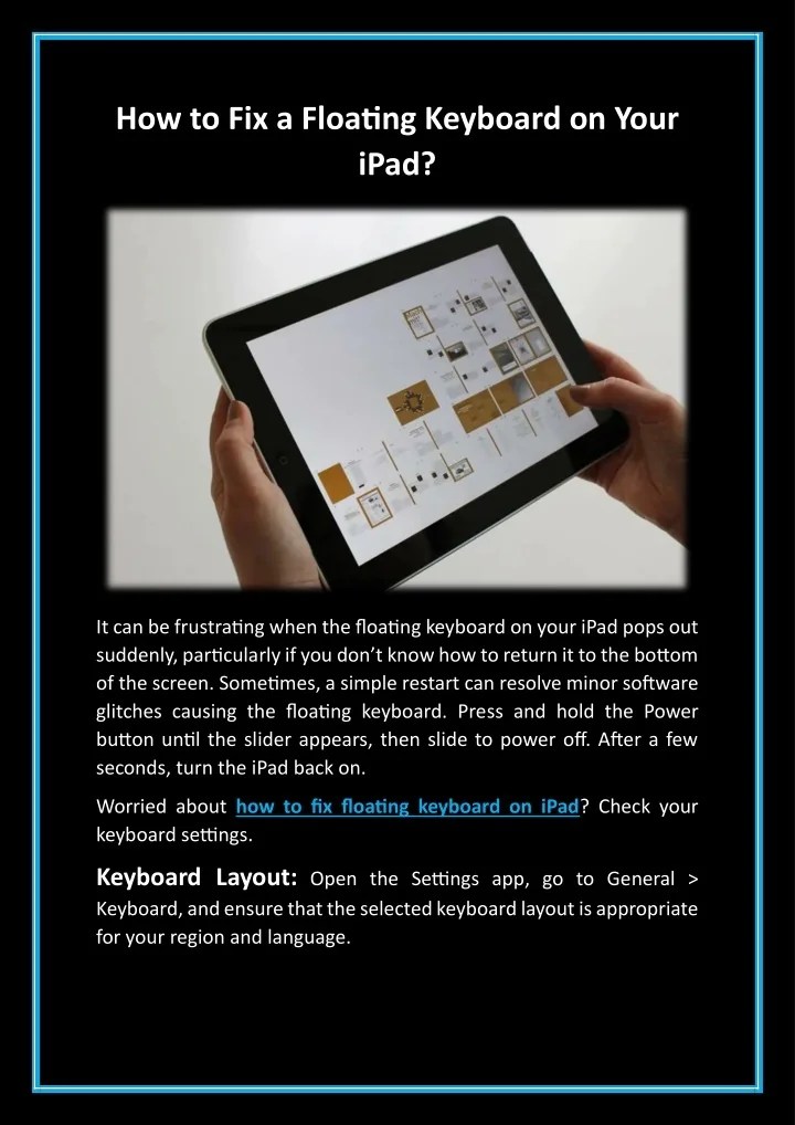PPT How to Fix a Floating Keyboard on Your iPad? PowerPoint