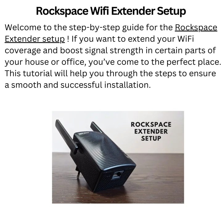 PPT - Rockspace Wifi Extender Setup PowerPoint Presentation, free