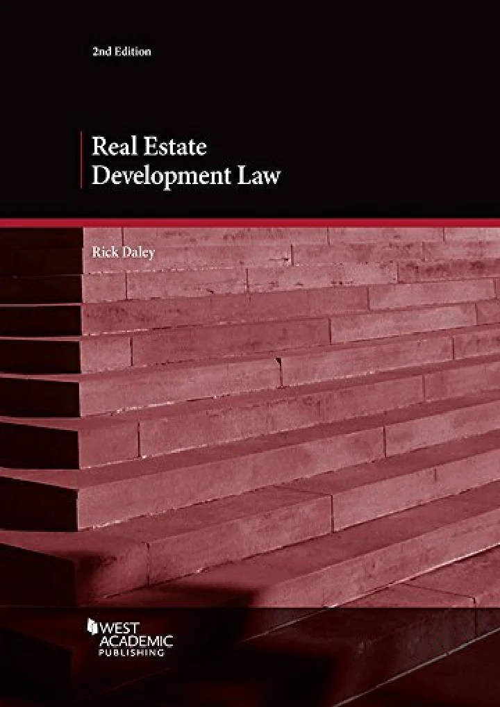 PPT Pdf Ebook Real Estate Development Law (American Casebook Series