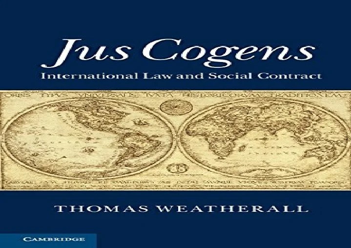 PPT [PDF] Jus Cogens International Law and Social Contract Full