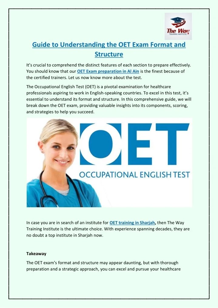 PPT Guide to Understanding the OET Exam Format and Structure