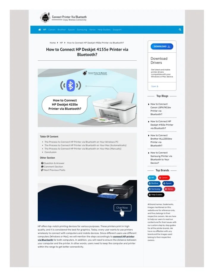 PPT - How to Connect HP Deskjet 4155e Printer via Bluetooth? PowerPoint
