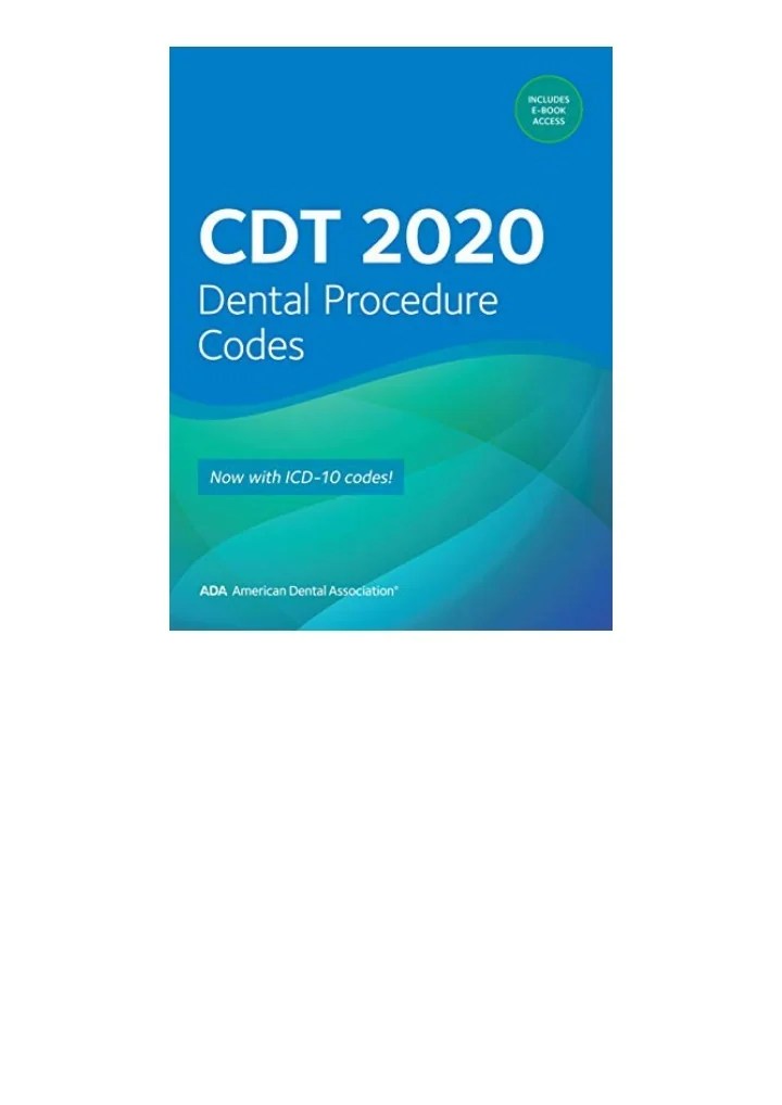 PPT Download Cdt 2020 Dental Procedure Codes Practical Guide Free