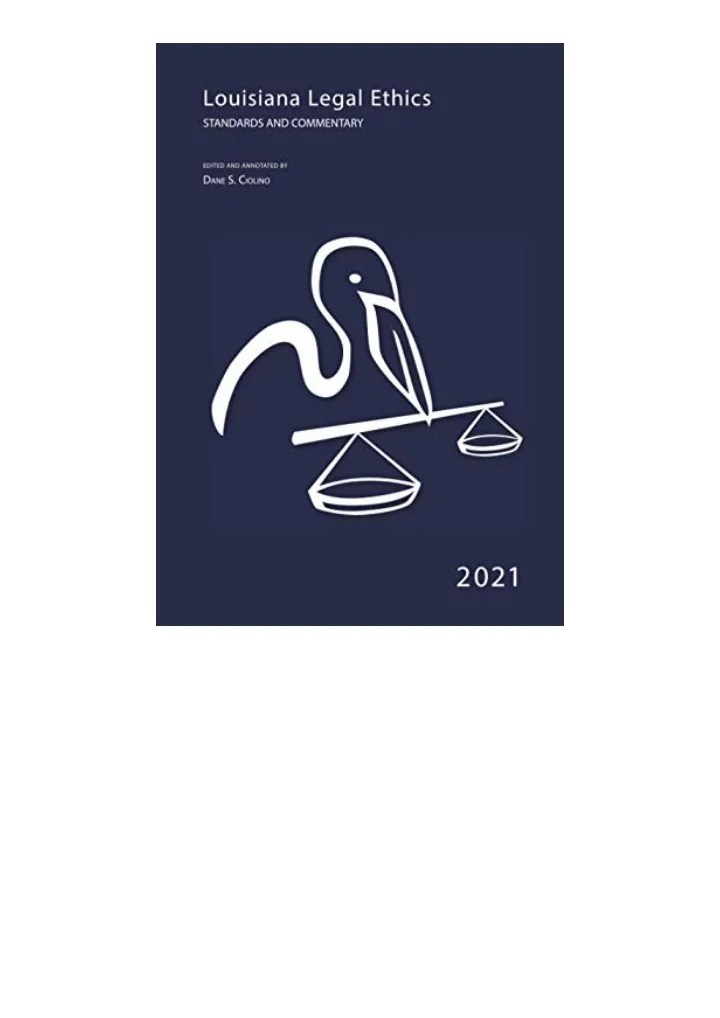 PPT Download 2021 Louisiana Legal Ethics Standards And Commentary