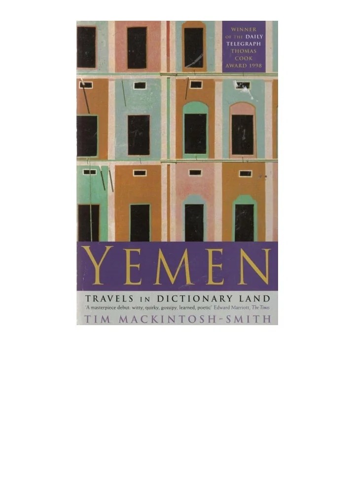PPT Download PDF Yemen Travels In Dictionary Land unlimited