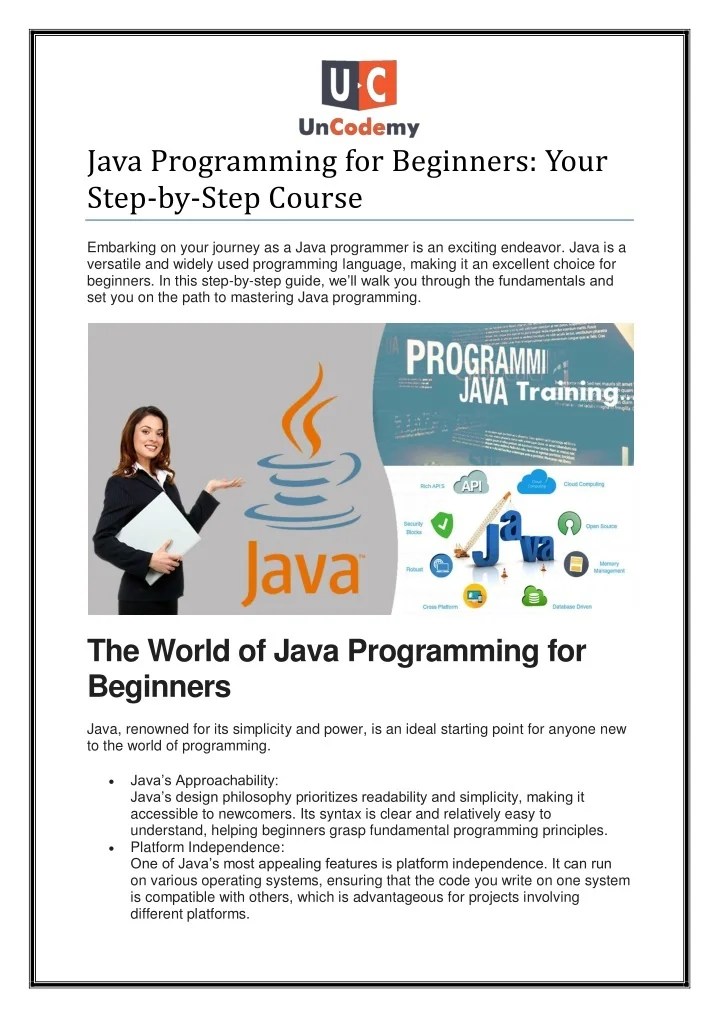 PPT Java Programming for Beginners PowerPoint Presentation, free