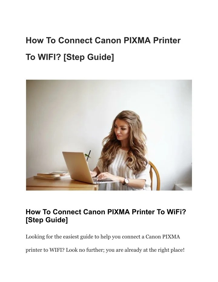 PPT - How To Connect Canon PIXMA Printer To WIFI PowerPoint