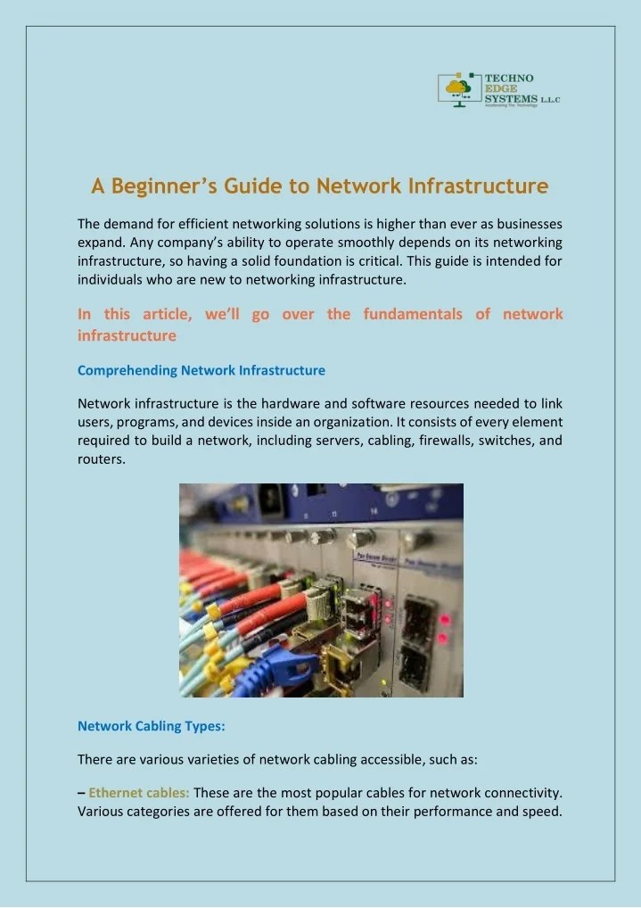 PPT A Beginner’s Guide to Network Infrastructure PowerPoint