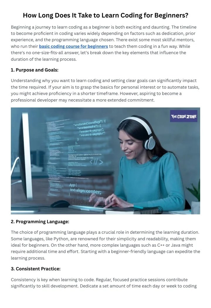 PPT How Long Does It Take to Learn Coding for Beginners ? PowerPoint