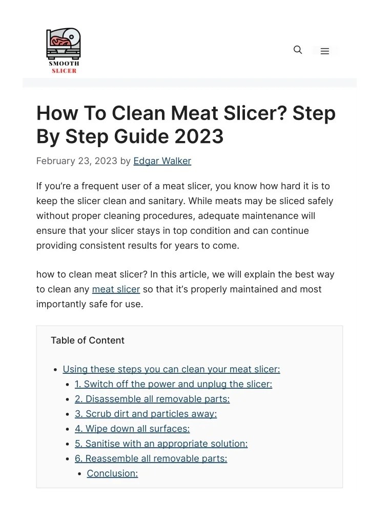 PPT how to clean meat slicer PowerPoint Presentation, free download