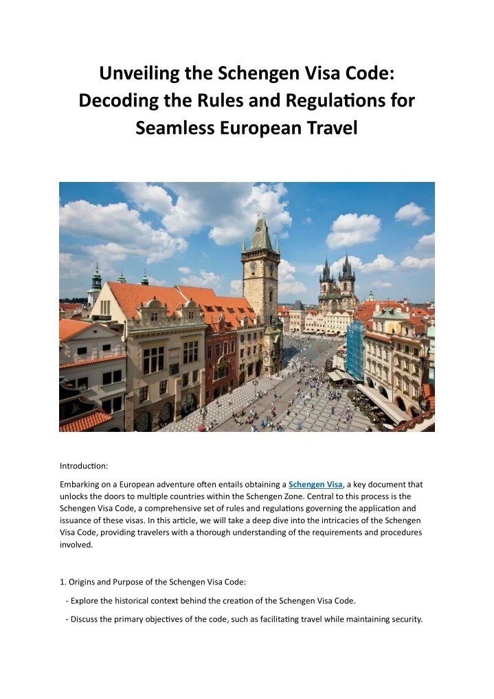 PPT Unveiling the Schengen Visa Code Decoding the Rules and