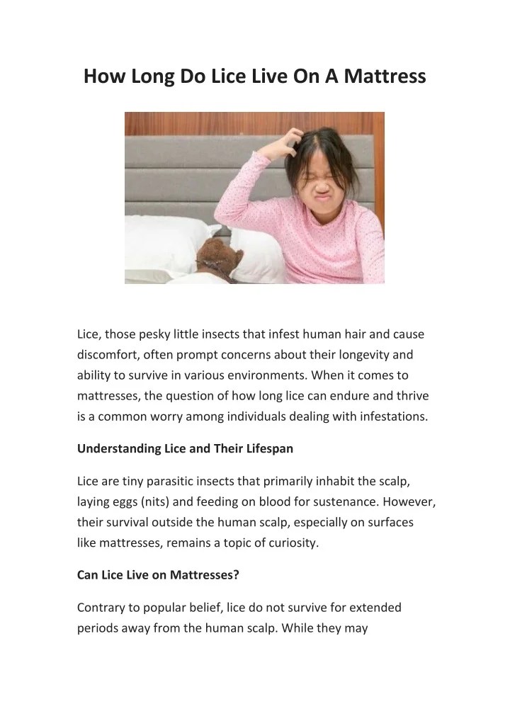 PPT How Long Do Lice Live On A Mattress PowerPoint Presentation, free