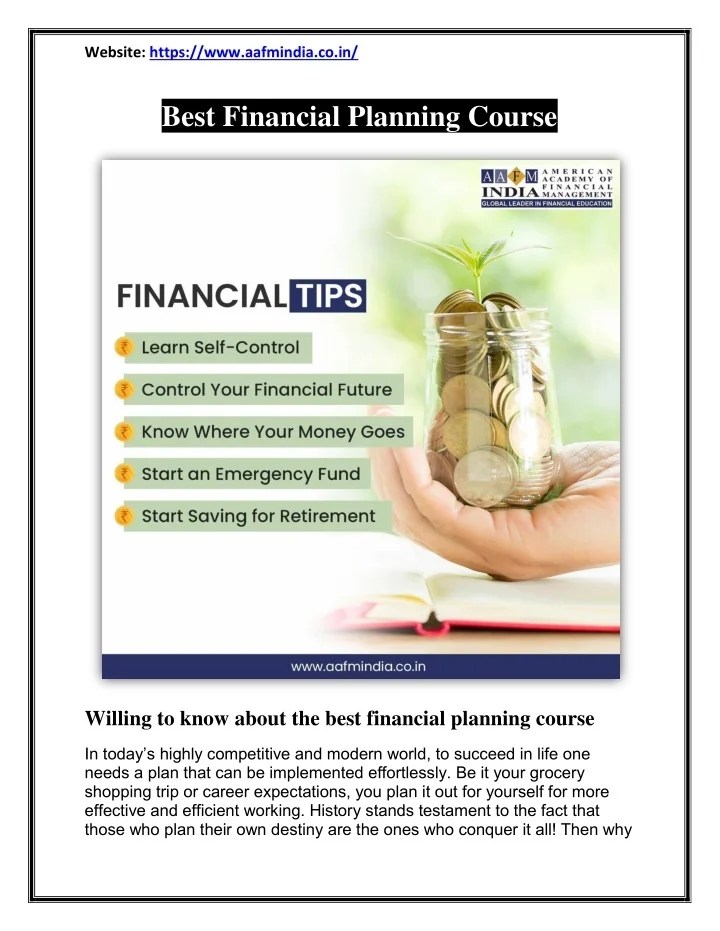 PPT Best Financial Planning Course PowerPoint Presentation, free