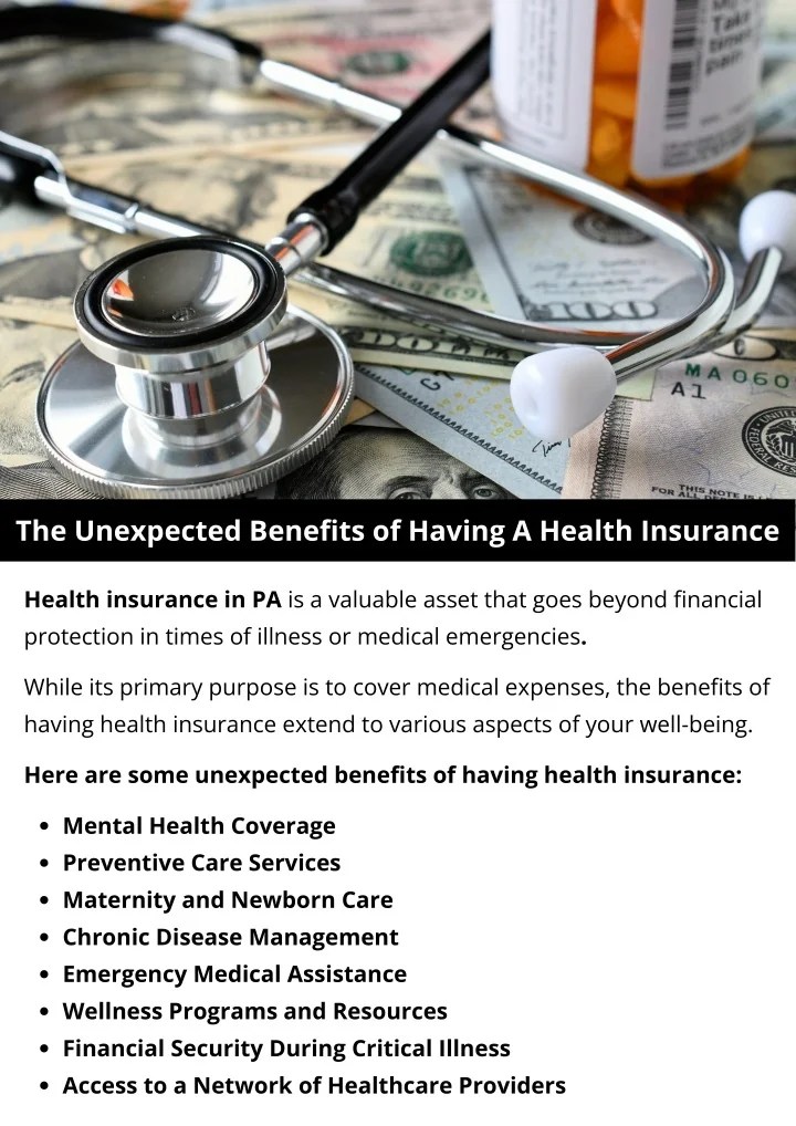 PPT The Unexpected Benefits of Having A Health Insurance PowerPoint