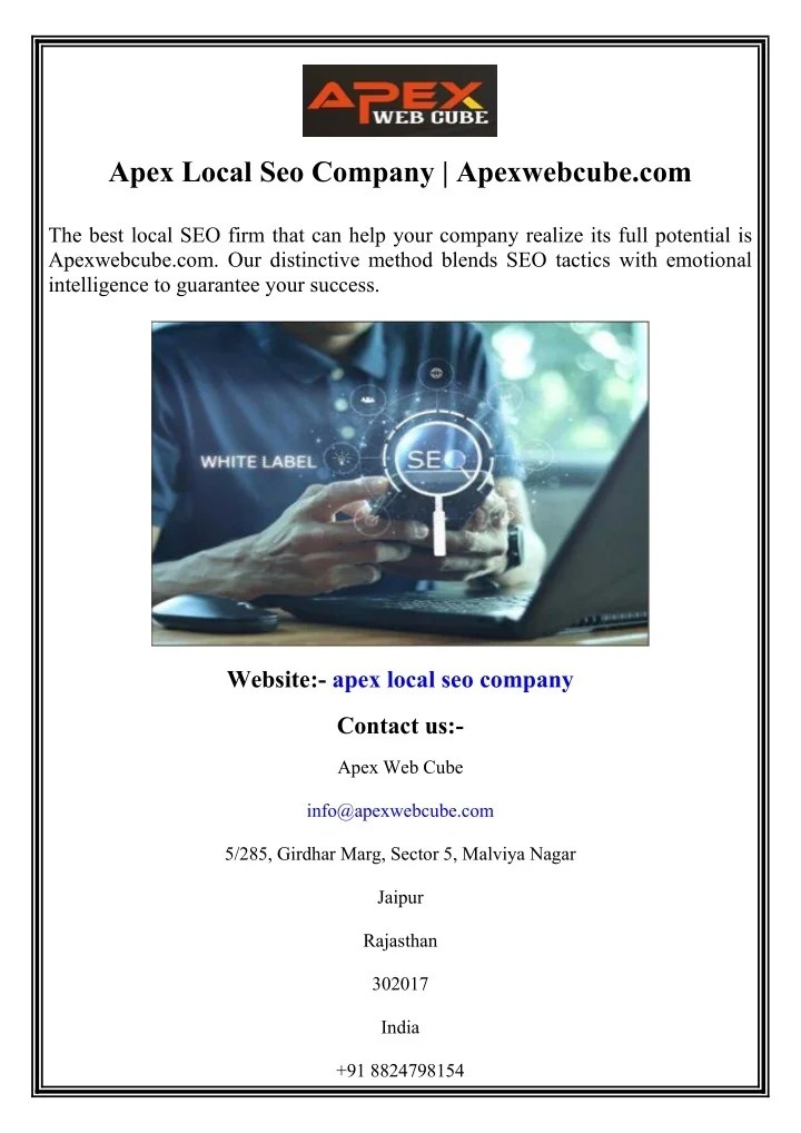 PPT Apex Local Seo Company PowerPoint Presentation