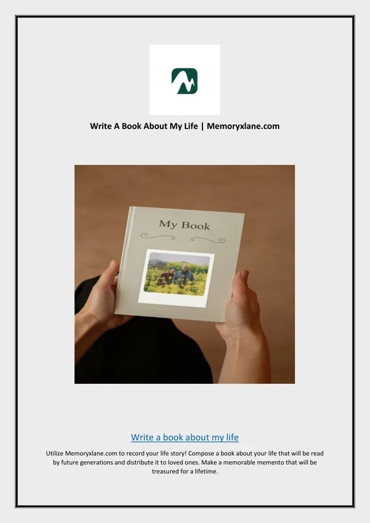 PPT Write A Book About My Life PowerPoint