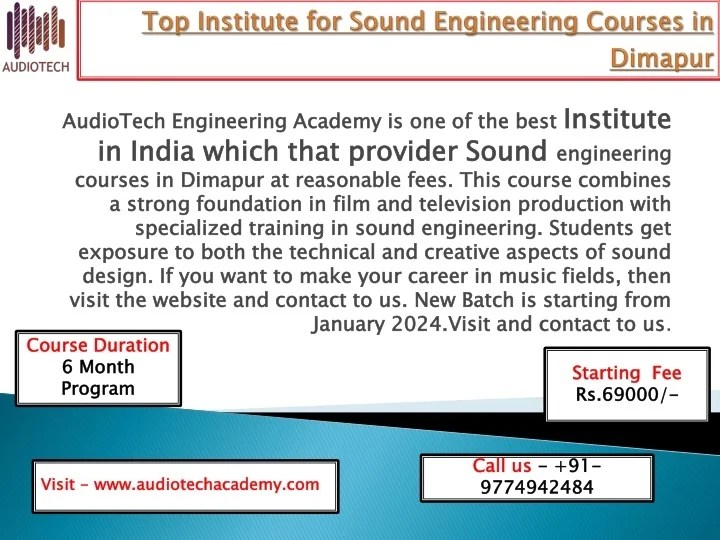 PPT Top Sound Engineering Courses Institute in Dimapur PowerPoint