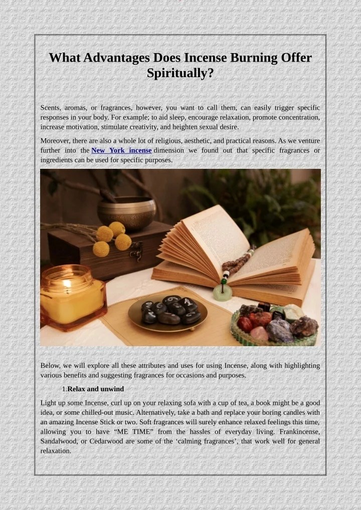 PPT What Advantages Does Incense Burning Offer Spiritually PowerPoint