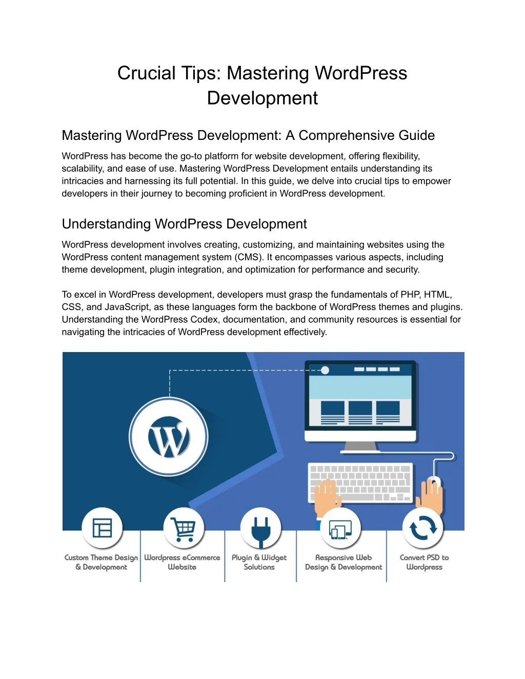 PPT Crucial Tips_ Mastering WordPress Development PowerPoint