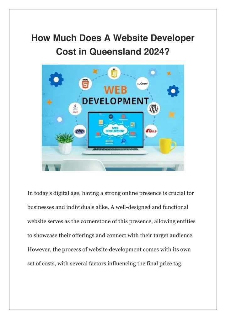 PPT How Much Does A site Developer Cost in Queensland 2024
