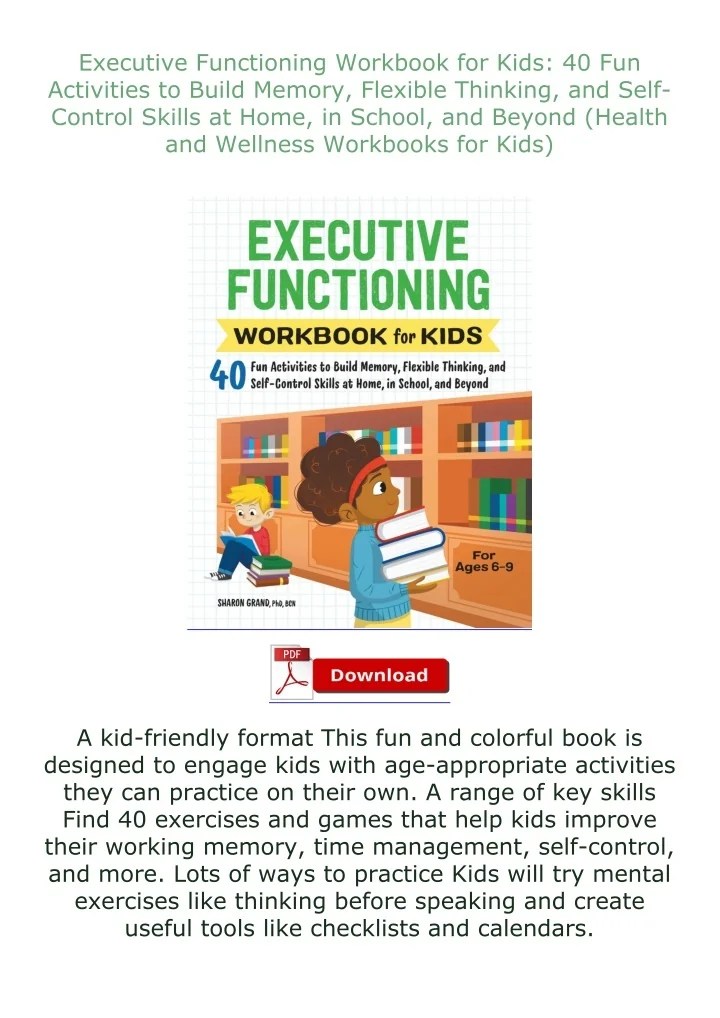 PPT ( ️pdf)full download Executive Functioning Workbook for Kids 40