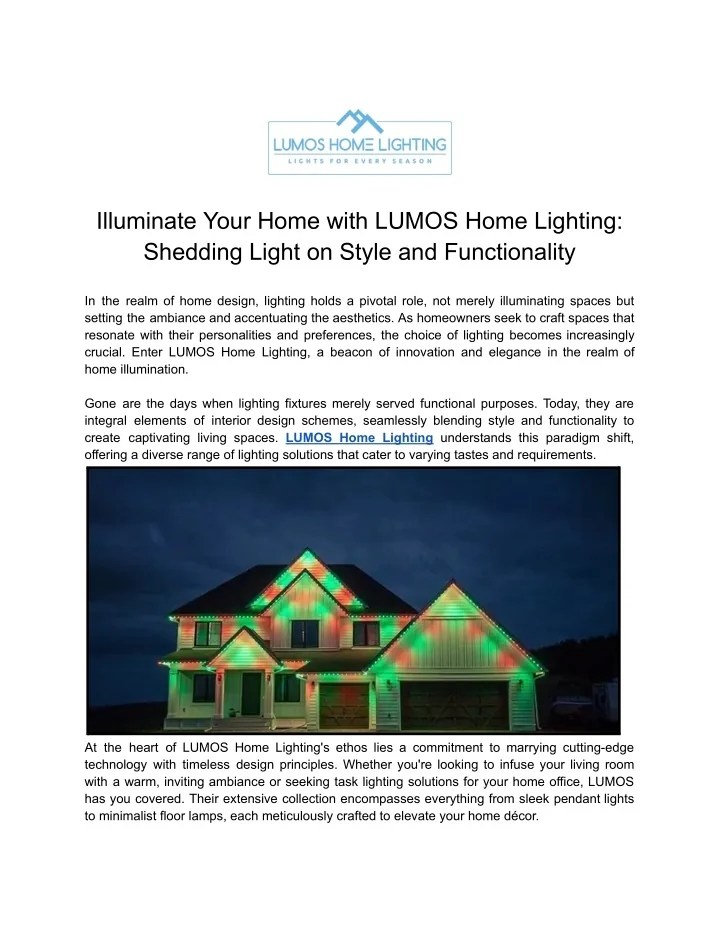 PPT Illuminate Your Home with LUMOS Home Lighting_ Shedding Light on(01)