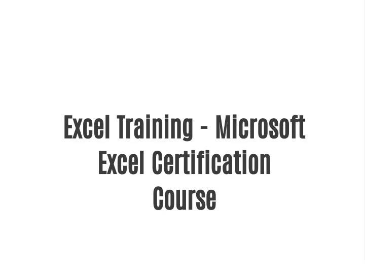 Microsoft Excel Certification Training 2025 Athena Carmelita