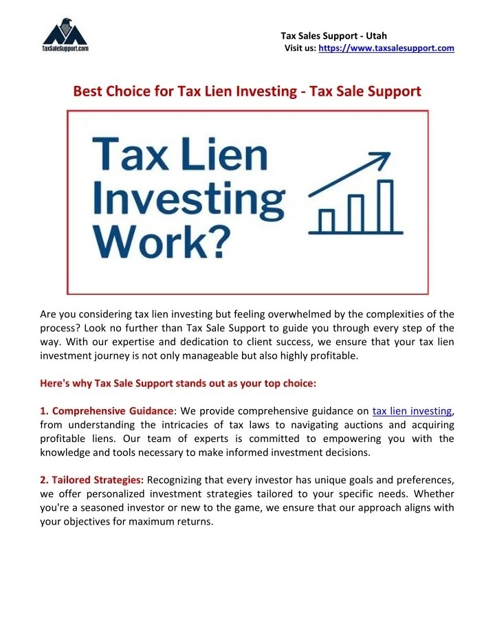PPT Best Choice for Tax Lien Investing Tax Sale Support PowerPoint
