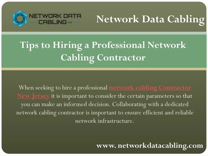 PPT Network installer near me Network Data Cabling PowerPoint