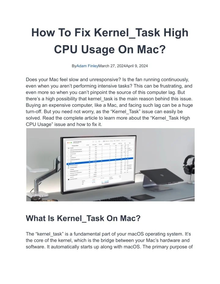 PPT How To Fix Kernel_Task High CPU Usage On Mac? PowerPoint