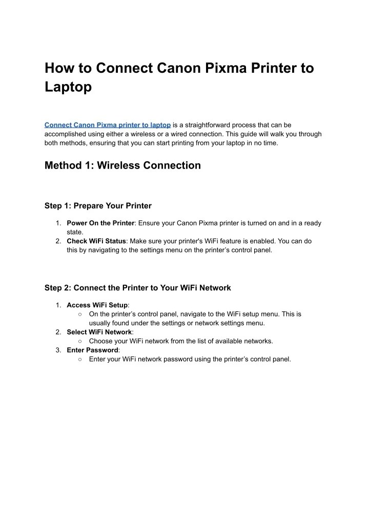 PPT - How To Connect Canon Pixma Printer To Laptop | Solved PowerPoint