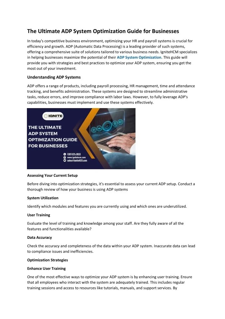 PPT The Ultimate ADP System Optimization Guide for Businesses