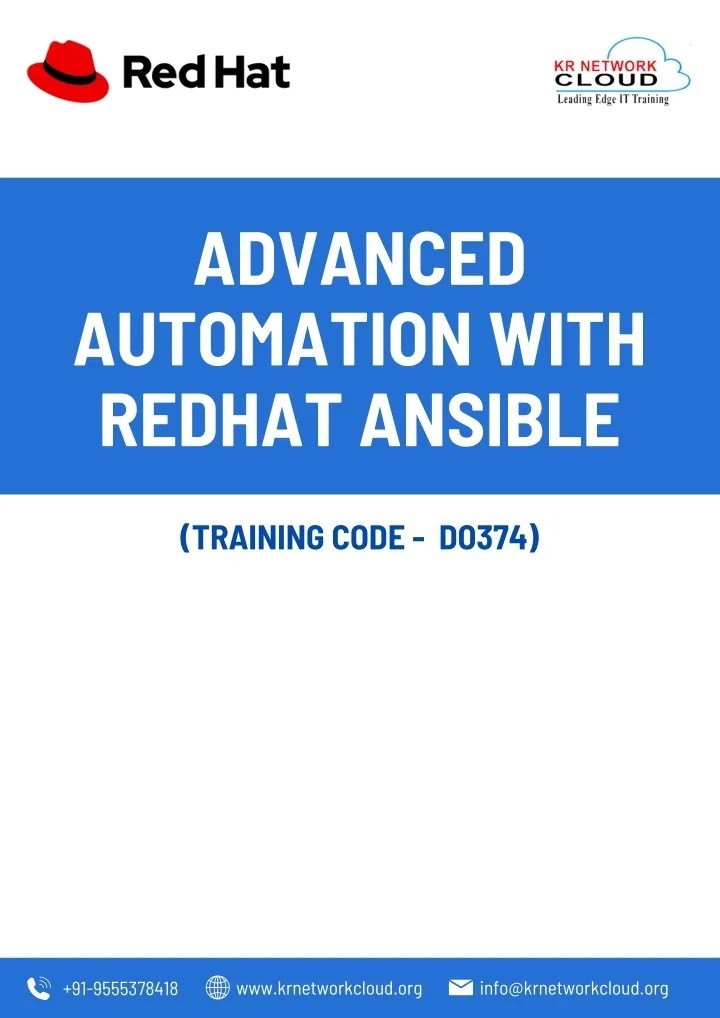 PPT Red Hat Advanced Ansible DO374 PowerPoint Presentation, free